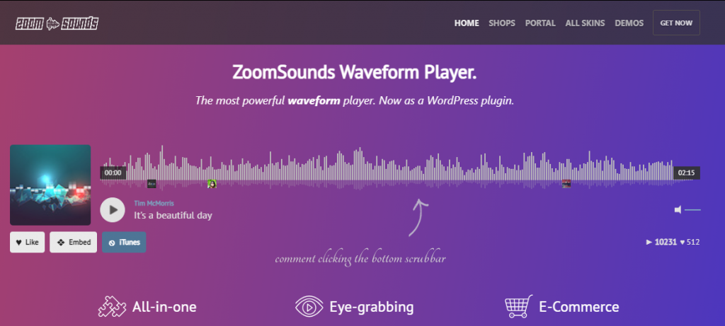 ZoomSounds – WordPress Wave Audio Player with Playlist