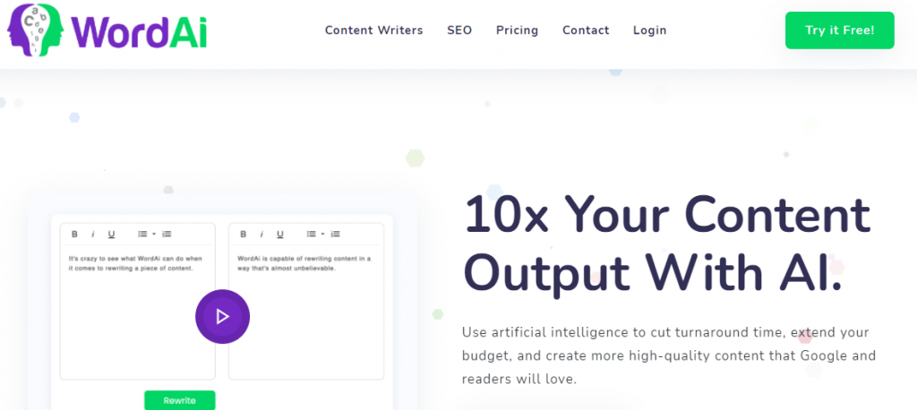 WordAI - AI Text Rewriter Best Spinbot Alternatives