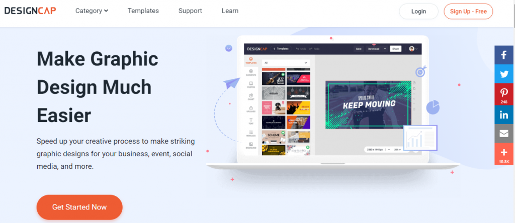 DesignCap Free Graphic Design Tool