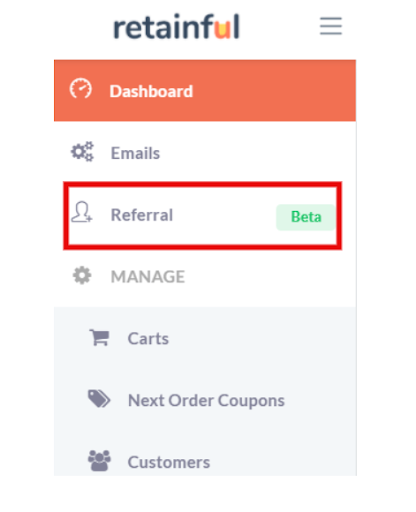 Retainful referral software